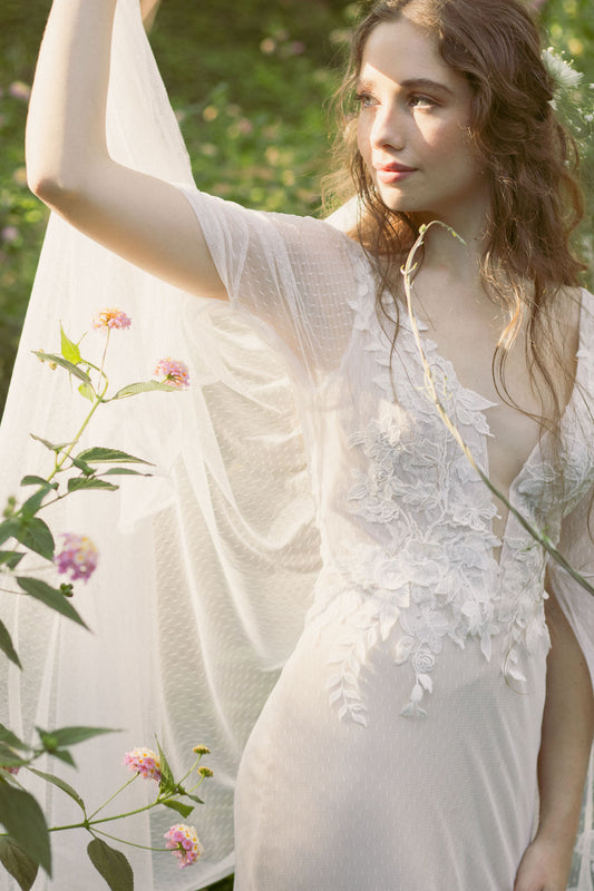 Dew Dotted Tulle Veil