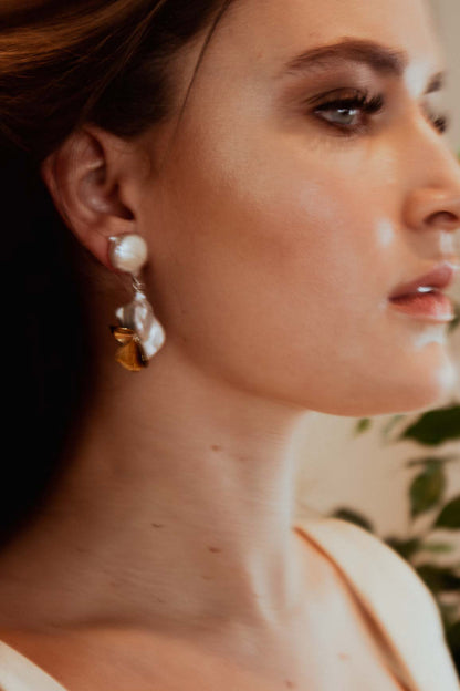 Swan earrings